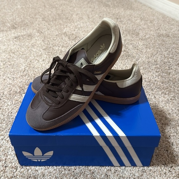 NEW Adidas Brown and White Sambas - Picture 2 of 5